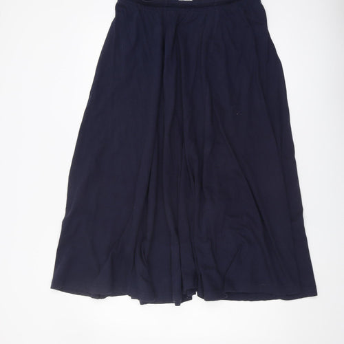 Laura Ashley Women's Blue Midi Skirt XL Cotton