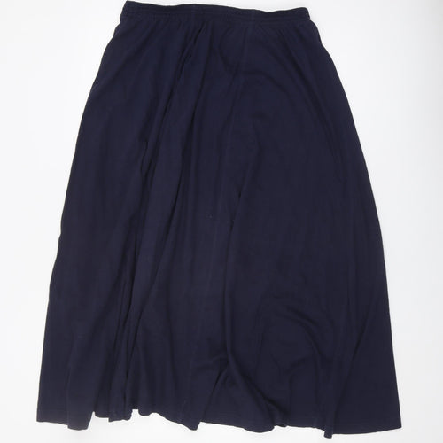 Laura Ashley Women's Blue Midi Skirt XL Cotton