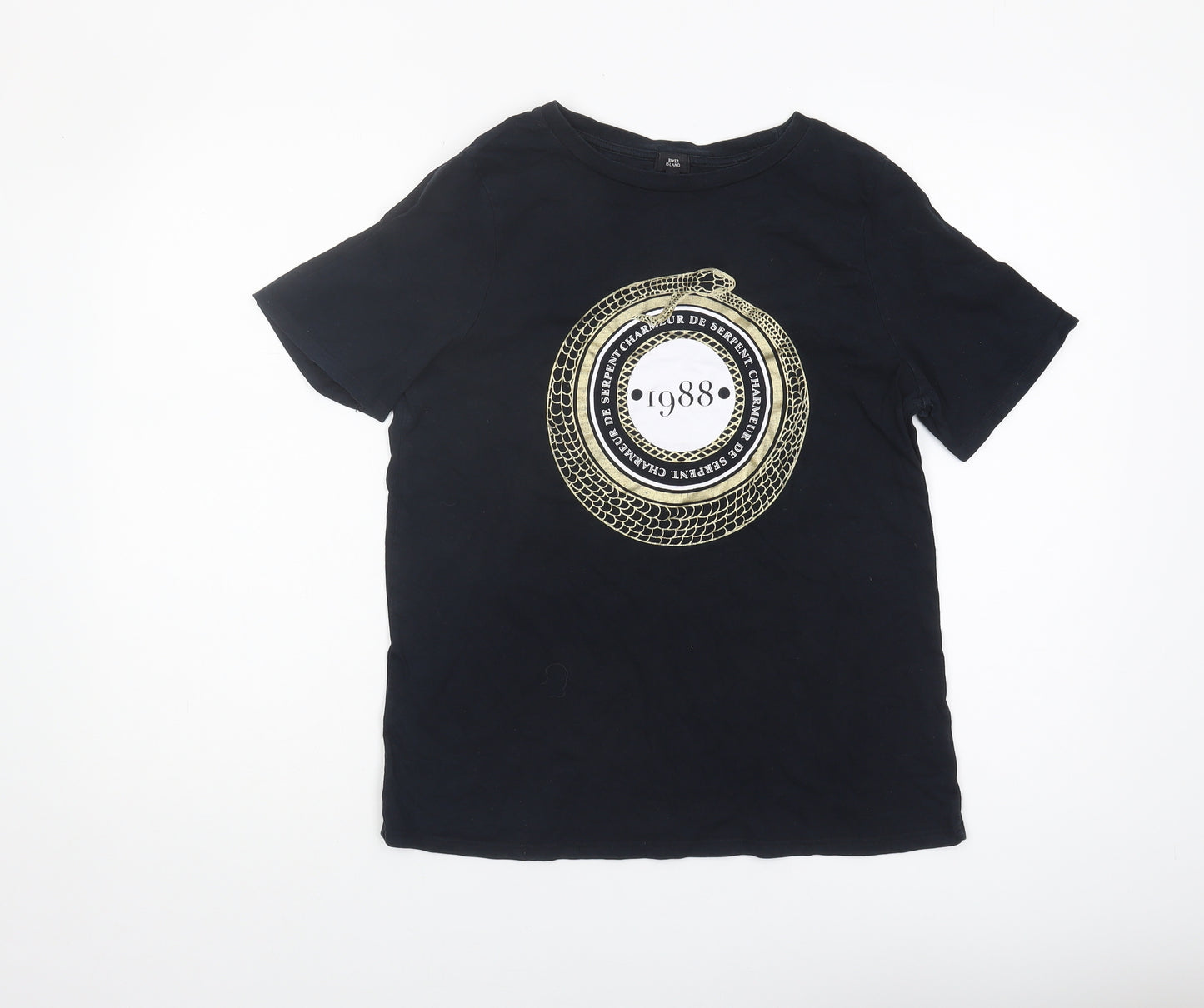 River Island Women's Black T-Shirt Size 12