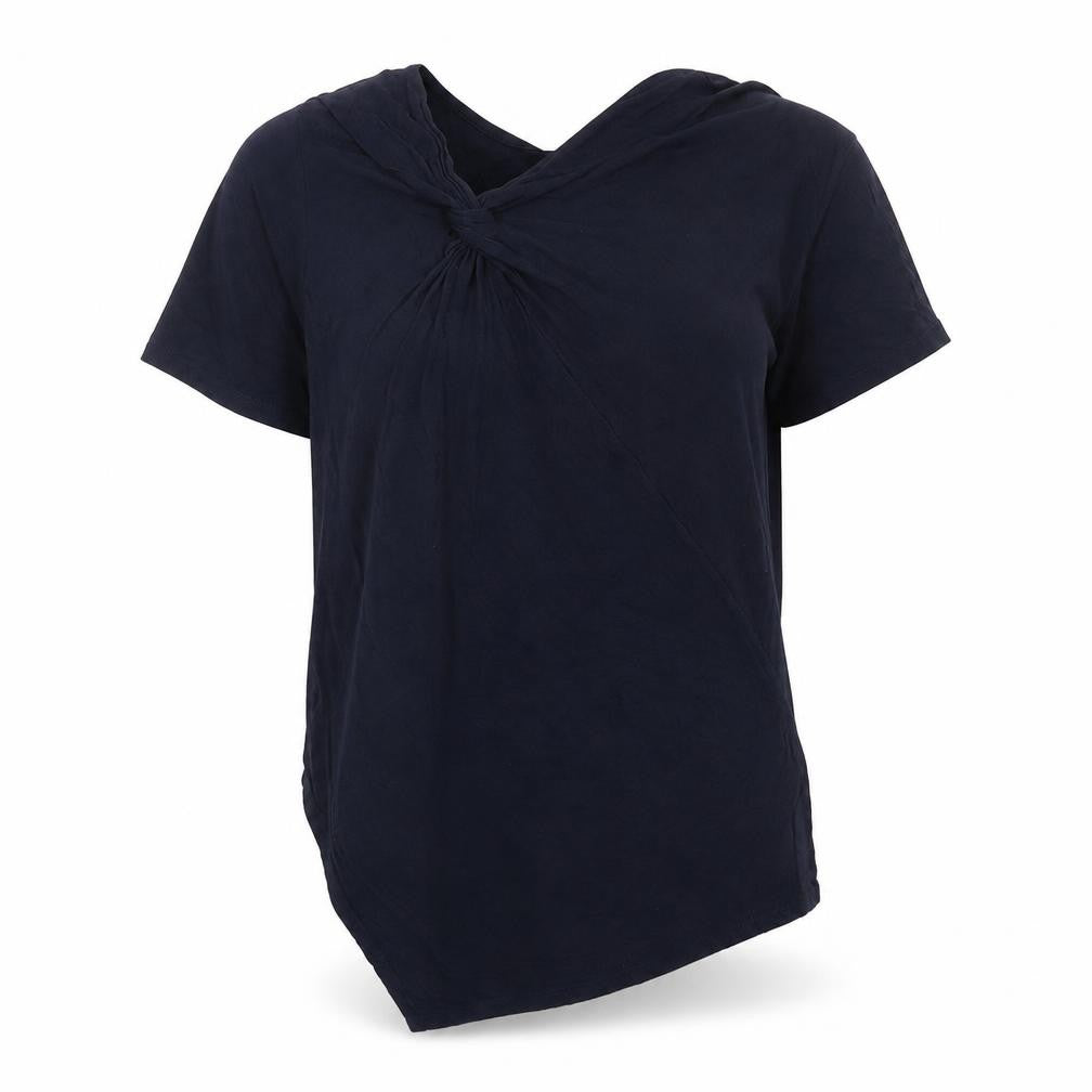 Front view of River Island Women's Blue Short Sleeve Top, size 10
