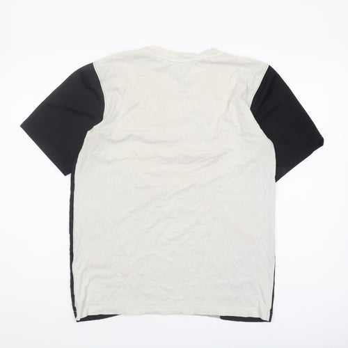 Nike Men's Black & Grey Colourblock T-Shirt, Size S