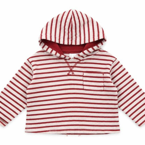 MNG Unisex Toddler Red Striped Hooded Jacket 18-24 Months