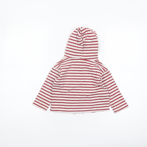 MNG Unisex Toddler Red Striped Hooded Jacket 18-24 Months