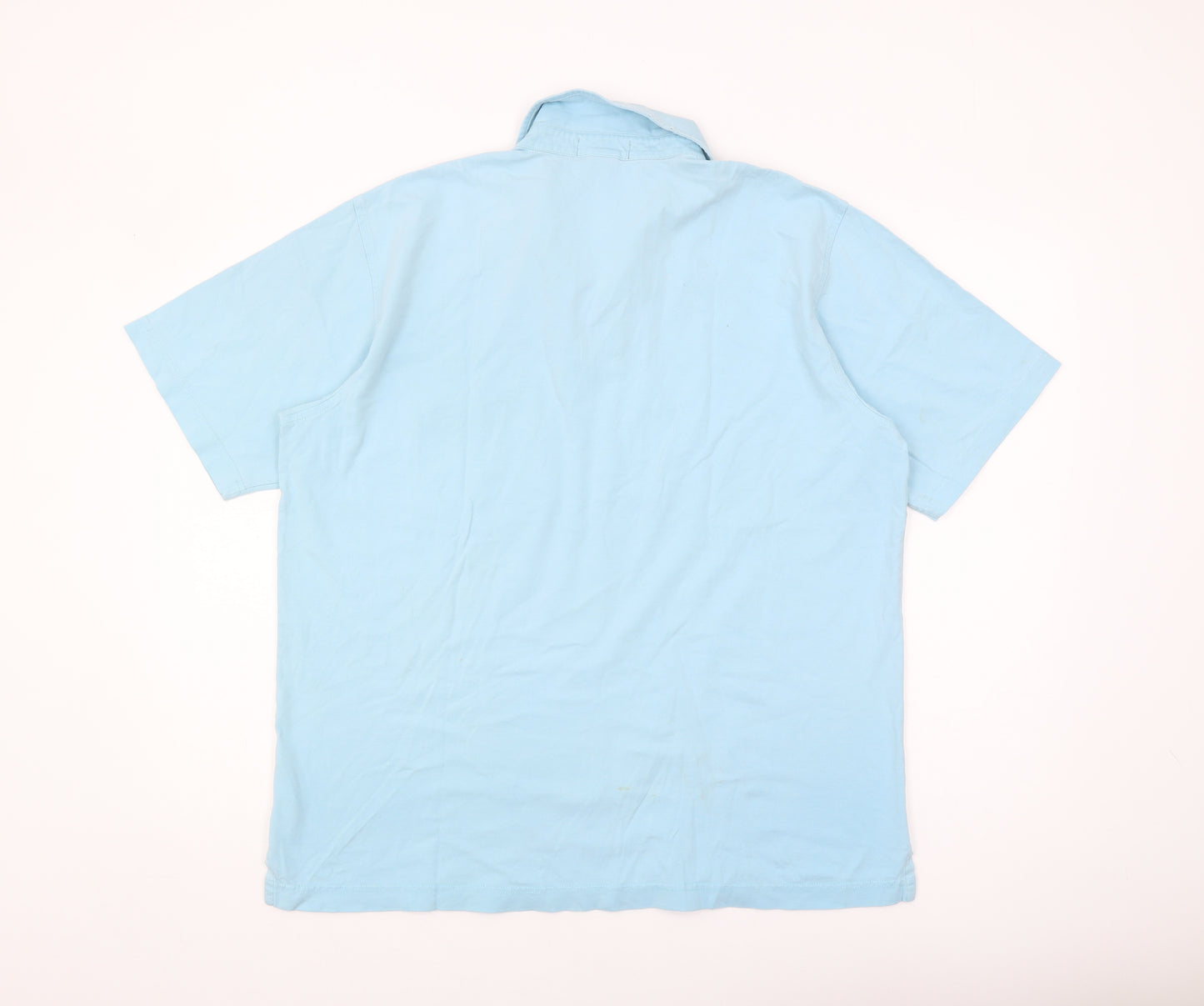 Lands' End Men's Blue Polo Shirt Size L, Collared, Cotton
