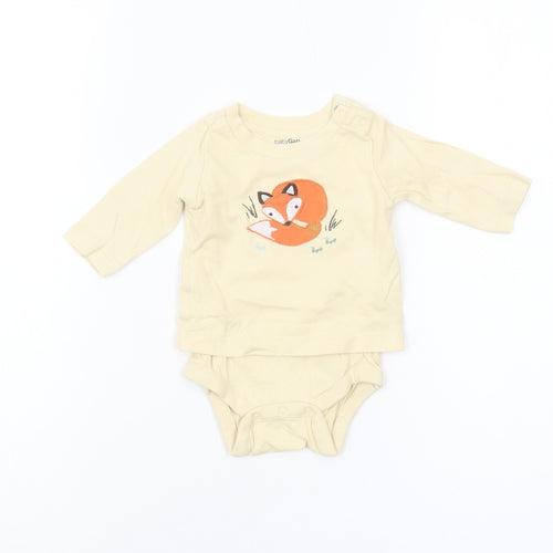 BabyGap Unisex Ivory Long Sleeve Animal Romper 0-3 Months