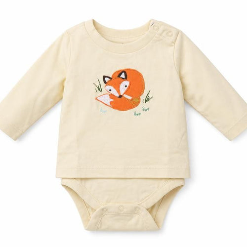 BabyGap Unisex Ivory Long Sleeve Animal Romper 0-3 Months