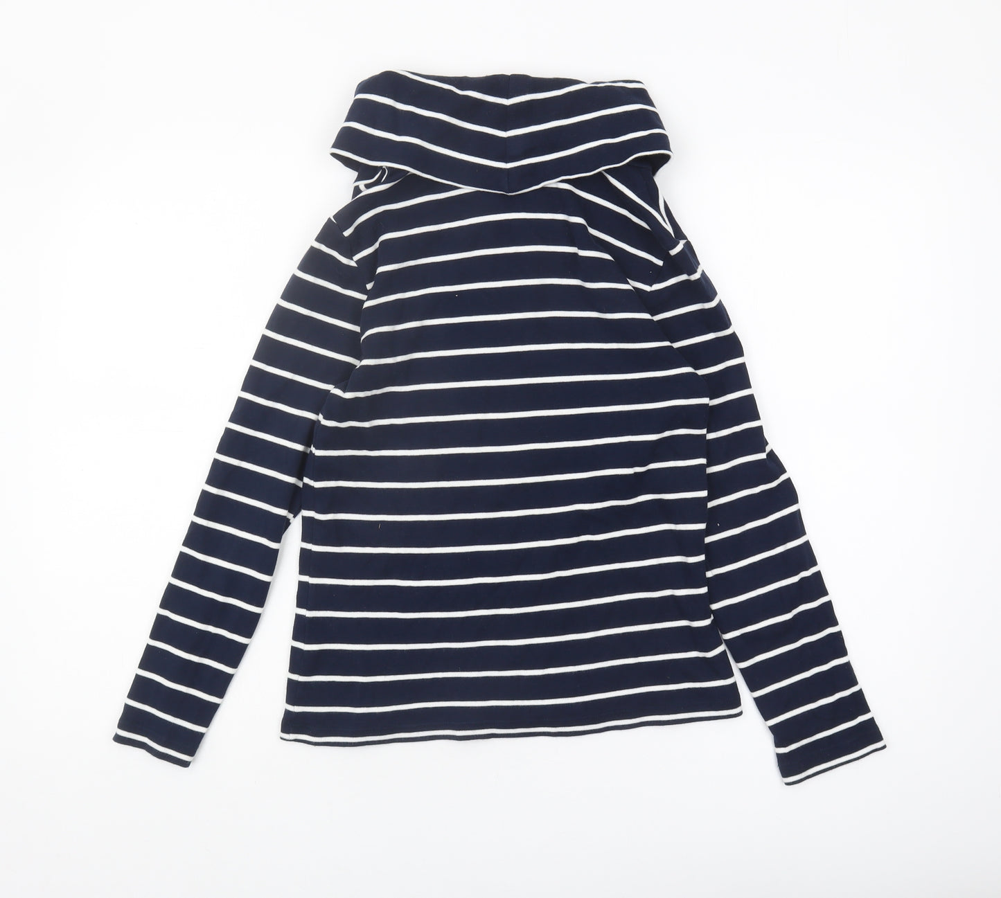 Cotton Traders Women's Blue Striped T-Shirt UK 8