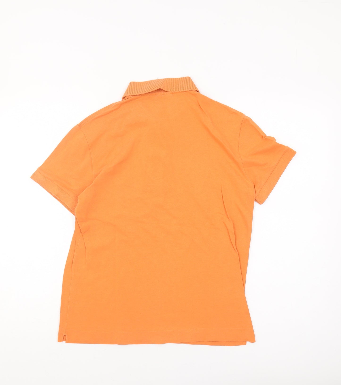 Lacoste Women's Orange Polo Shirt, Size 2, Cotton Casual