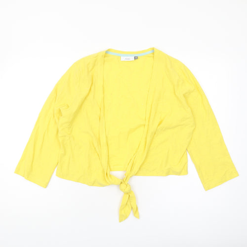 Adini Women's Yellow Cotton Tunic Blouse M
