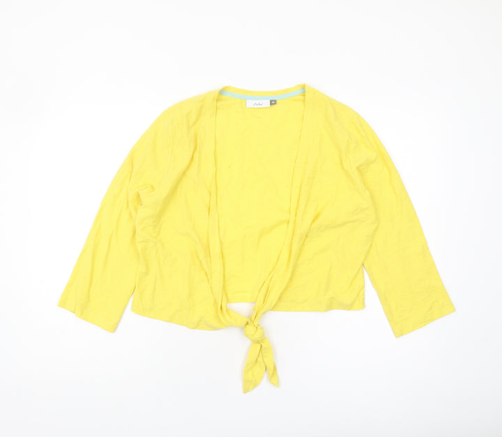 Adini Women's Yellow Cotton Tunic Blouse M