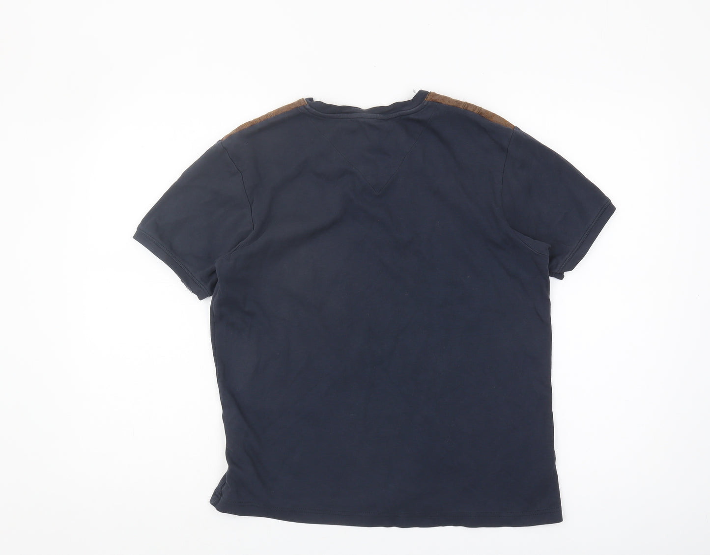 G-Star Men's Blue Henley T-Shirt, L - Stylish & Comfy