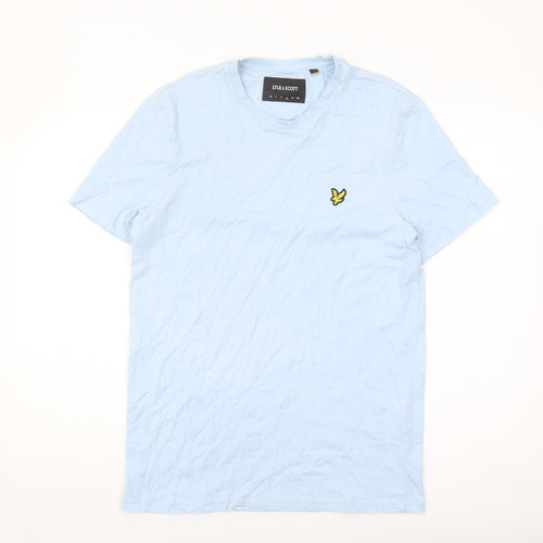 Lyle & Scott Men's Blue Cotton Logo T-Shirt, Size L