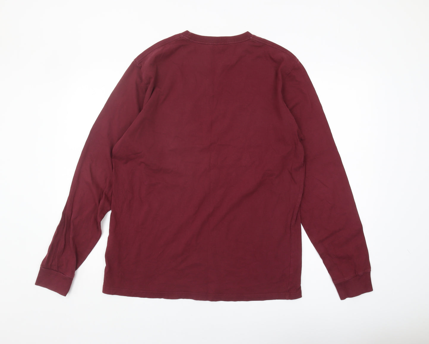 Carhartt Men's Red Long Sleeve Pocket T-Shirt L