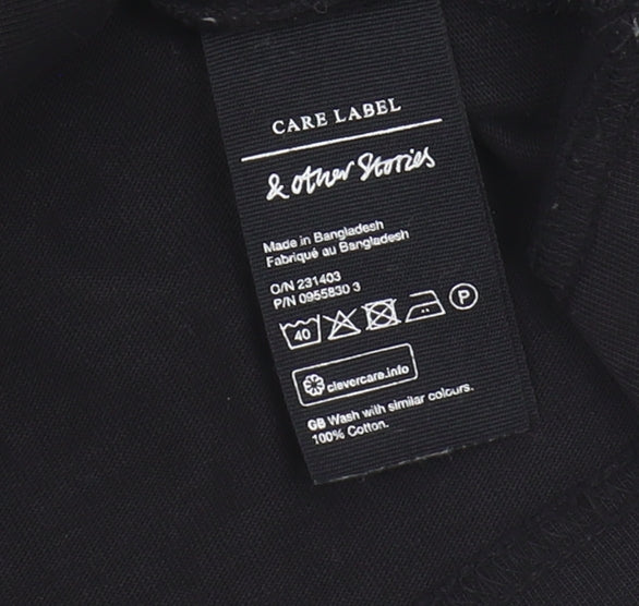 & Other Stories Women Black XS Basic T-Shirt