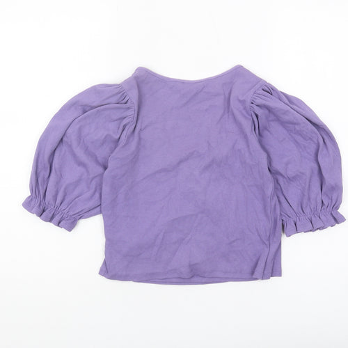 Monki Women's Purple Wrap Blouse Size S