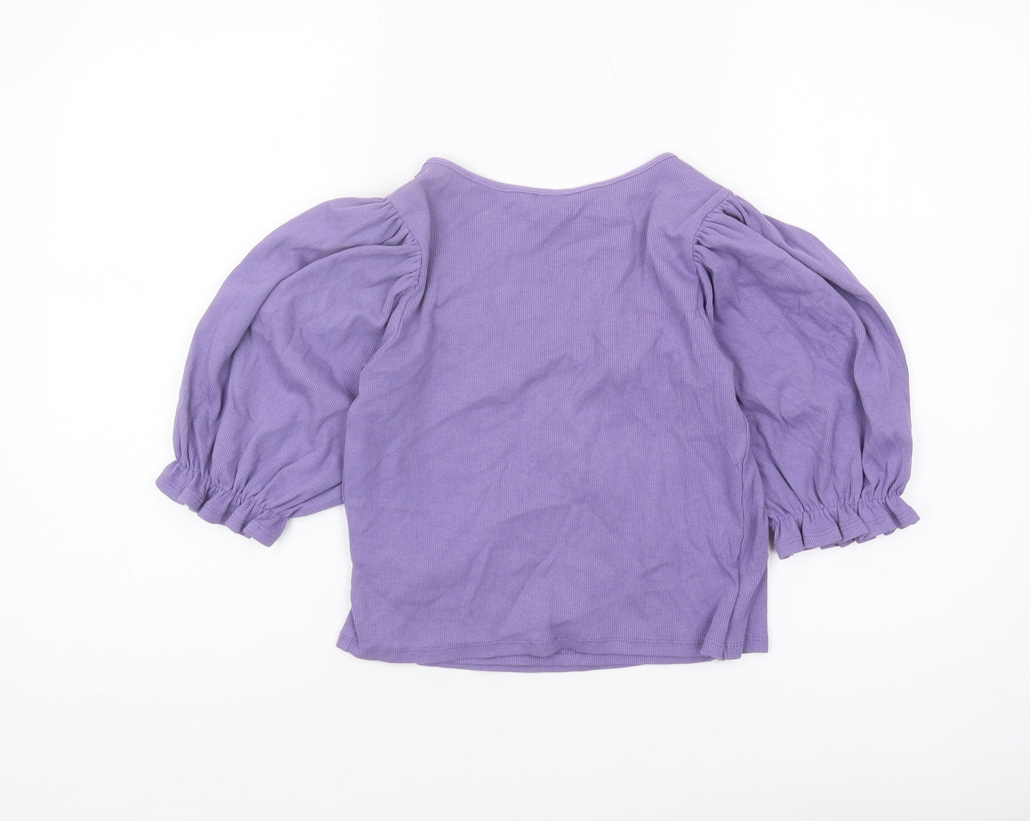 Monki Women's Purple Wrap Blouse Size S