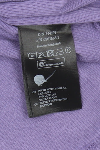 Monki Women's Purple Wrap Blouse Size S