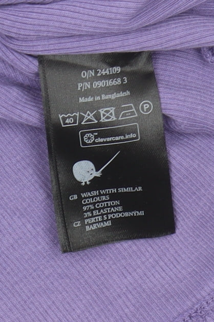 Monki Women's Purple Wrap Blouse Size S