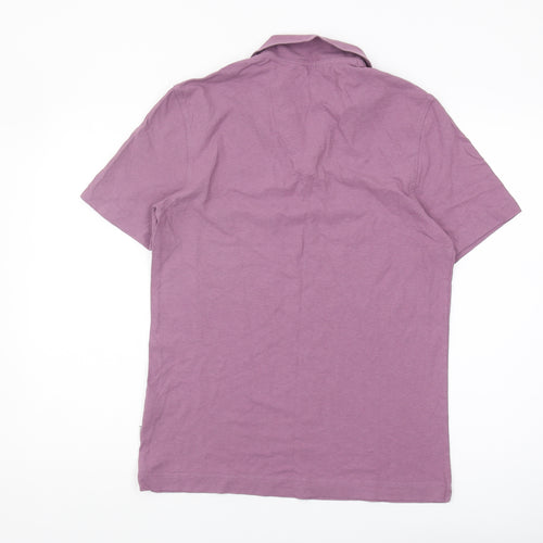 Marks and Spencer Men's Purple Polo Shirt M