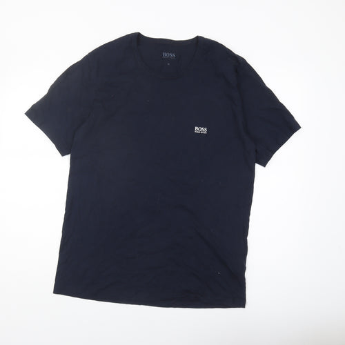 Hugo Boss Men's Blue XL Cotton Crew Neck T-Shirt