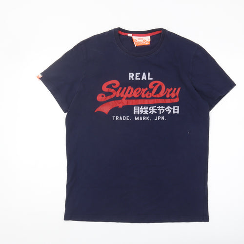 Superdry Men’s Blue Graphic Print T-Shirt, L
