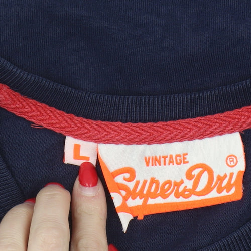 Superdry Men’s Blue Graphic Print T-Shirt, L