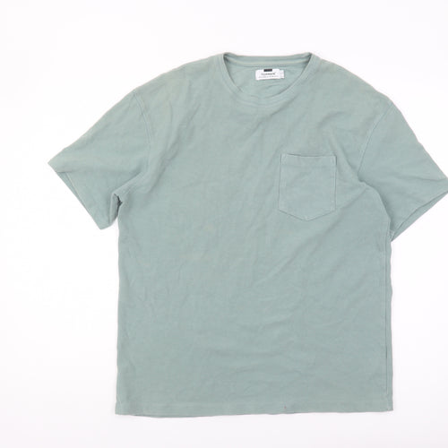 Topman Men's Green Short Sleeve Cotton T-Shirt - Size S