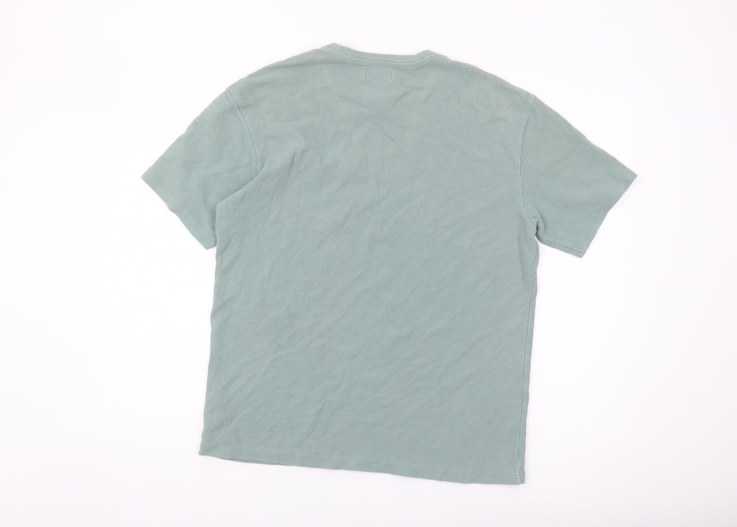Topman Men's Green Short Sleeve Cotton T-Shirt - Size S