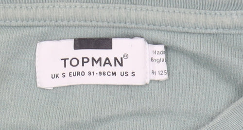 Topman Men's Green Short Sleeve Cotton T-Shirt - Size S