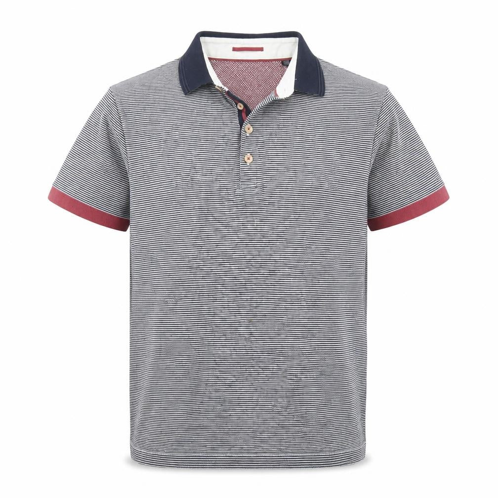 Front view of Ted Baker Men's Multicoloured Striped Polo Shirt S