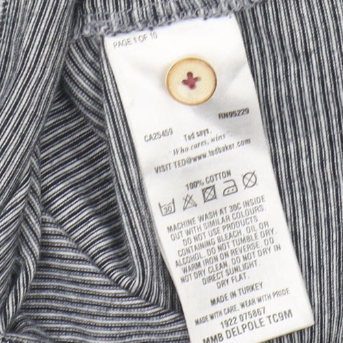 Ted Baker Men's Multicoloured Striped Polo Shirt S