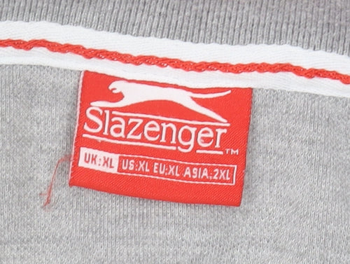 Slazenger Men's Grey Polo Shirt XL Casual