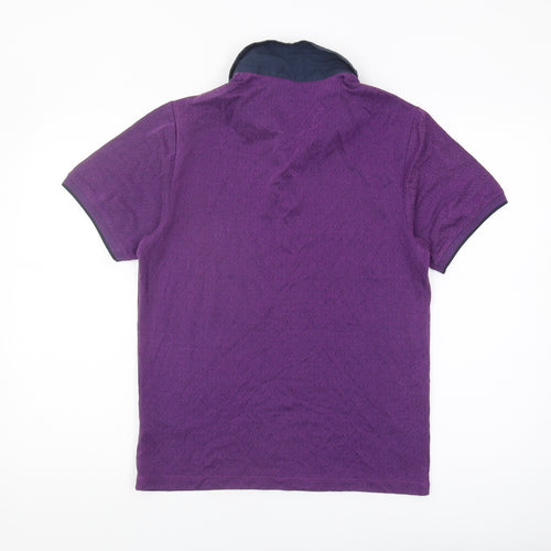 Marks and Spencer Men's Purple Slim Fit Polo S