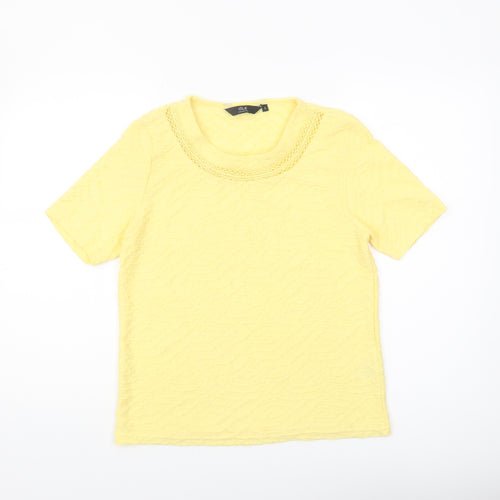 ISLE Women's Yellow Basic Short Sleeve Top, Size S