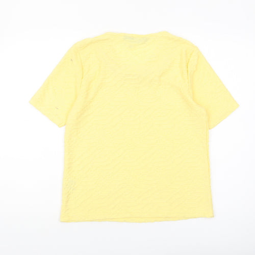 ISLE Women's Yellow Basic Short Sleeve Top, Size S