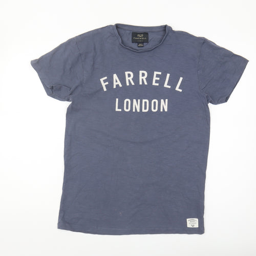 Farrell Men's Blue Graphic Print T-Shirt, Medium