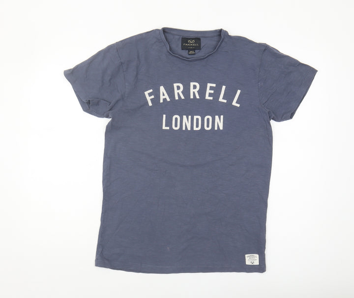 Farrell Men's Blue Graphic Print T-Shirt, Medium