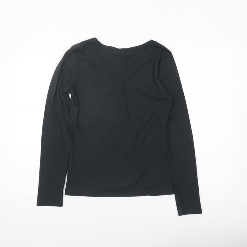 Lee Women's Black Slim Fit Long Sleeve T-Shirt - Size L