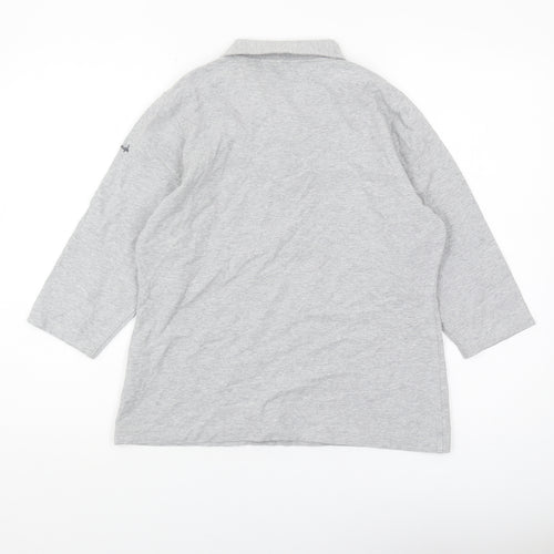 Pringle Golf Unisex Grey Collared Top, Size L Casual Zip