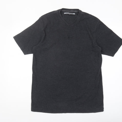 Ben Sherman Men's Black Cotton Blend V Neck T-Shirt Size M