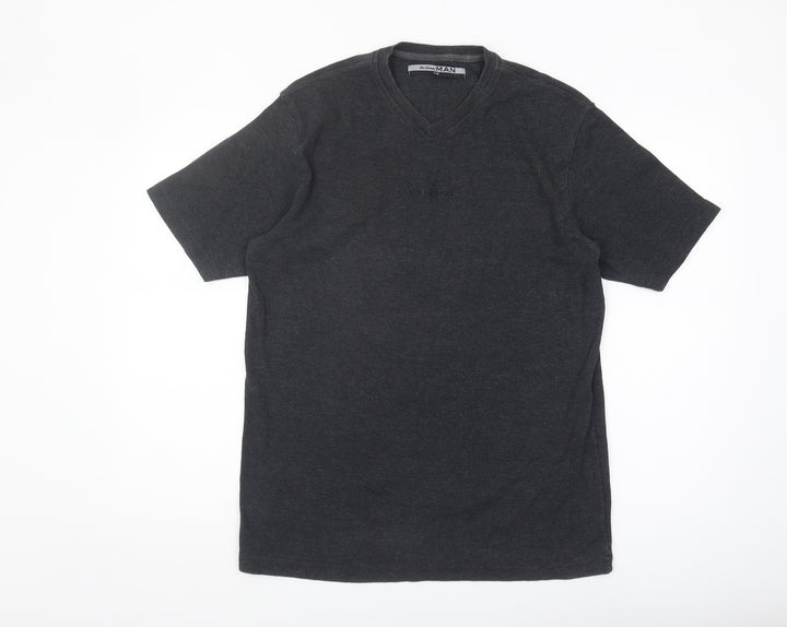 Ben Sherman Men's Black Cotton Blend V Neck T-Shirt Size M