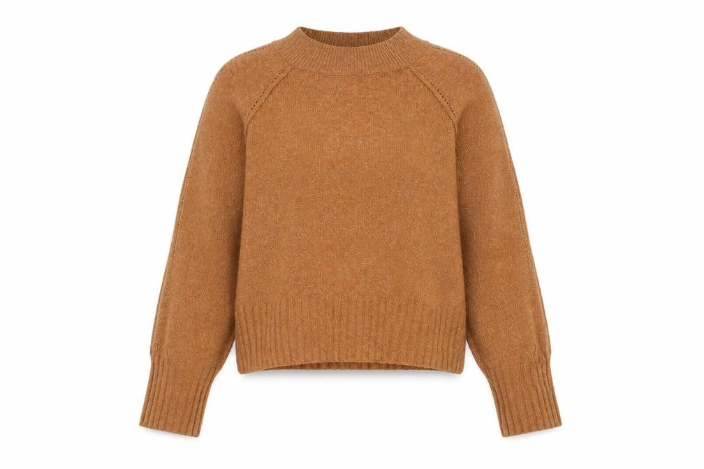 Front view of Jolie & Joy Women's Brown XL jumper