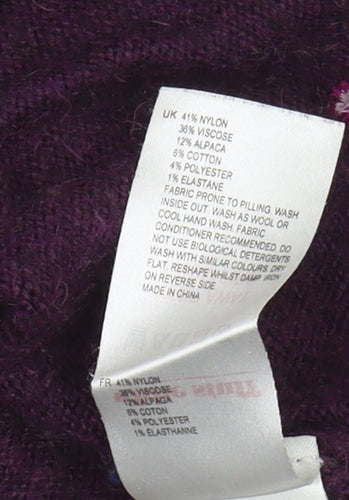 White Stuff Women's Purple Jumper Size 10 Crew Neck