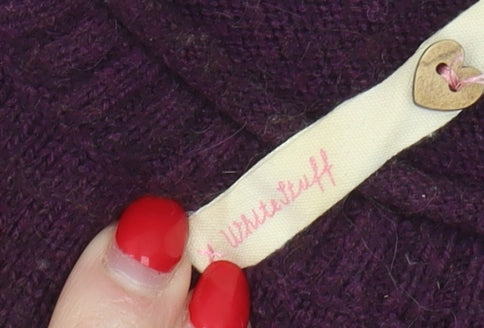 White Stuff Women's Purple Jumper Size 10 Crew Neck