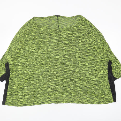 River Island Women's Green Knit Blouse Size 16