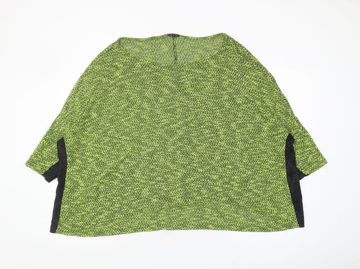 River Island Women's Green Knit Blouse Size 16