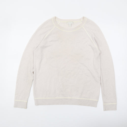 The White Company Women's Beige Pullover Jumper Size 14