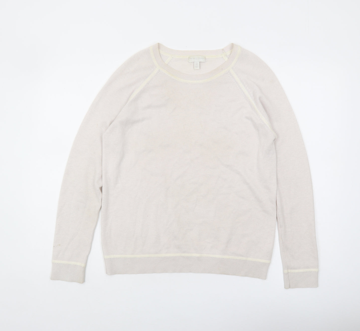 The White Company Women's Beige Pullover Jumper Size 14
