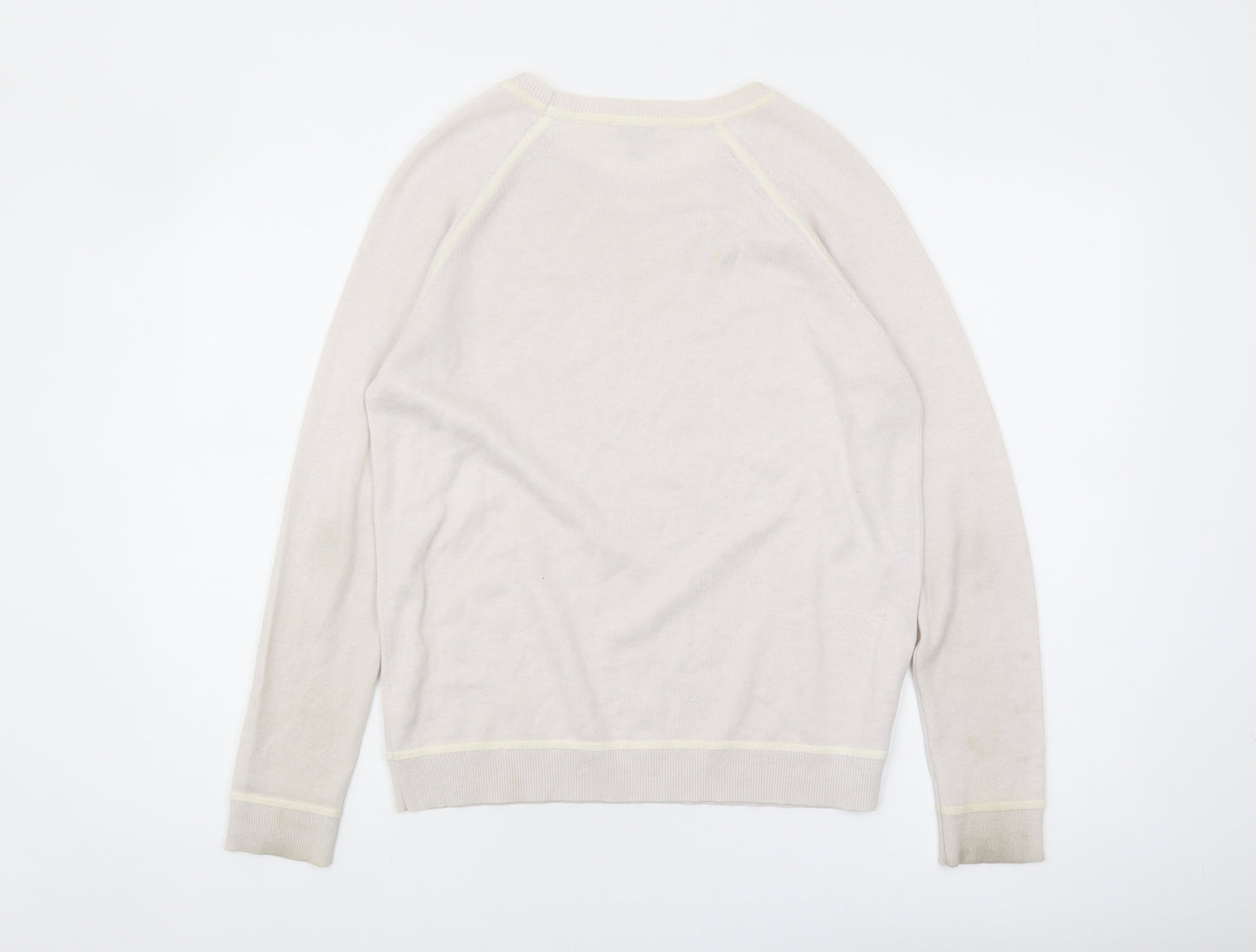 The White Company Women's Beige Pullover Jumper Size 14