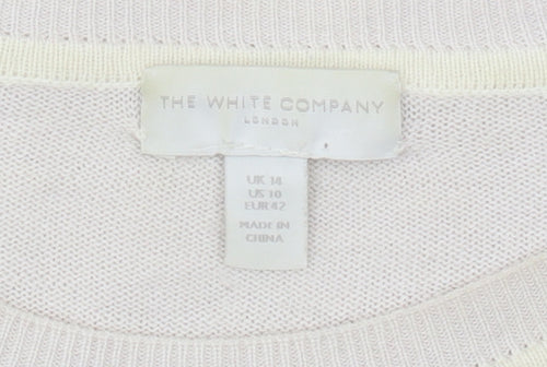 The White Company Women's Beige Pullover Jumper Size 14